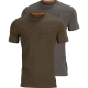 HARKILA Férfi Póló 2db/cs Graphic T-Shirt 2-Pack W.Green/Grey
